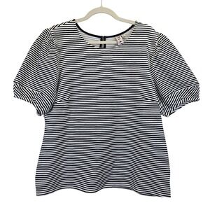 NWT Anthroplogie Dolan Left Coast Collection Striped Puff Sleeve Top XL Bohemian